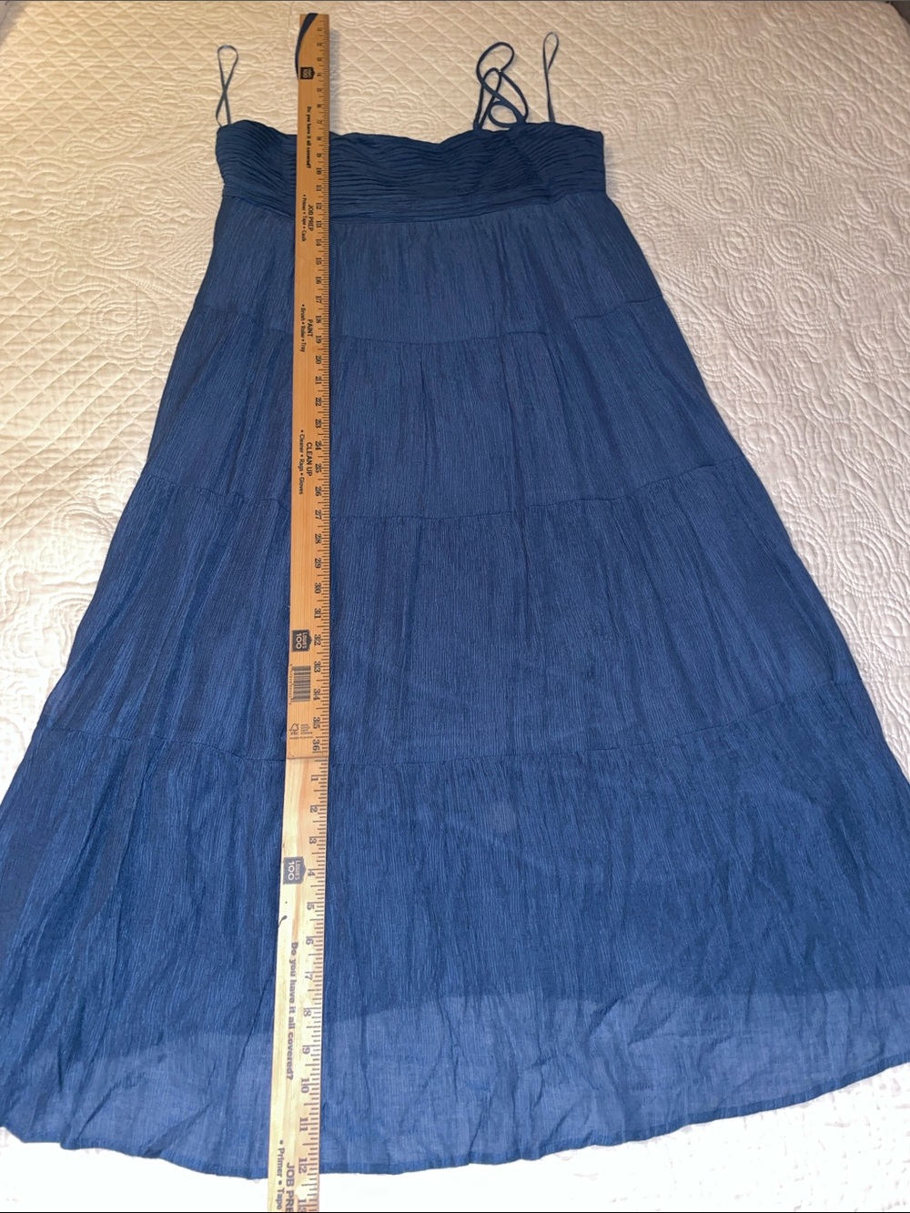 Kirious Navy Blue Spaghetti-Strap Maxi Dress - Picture 12 of 14